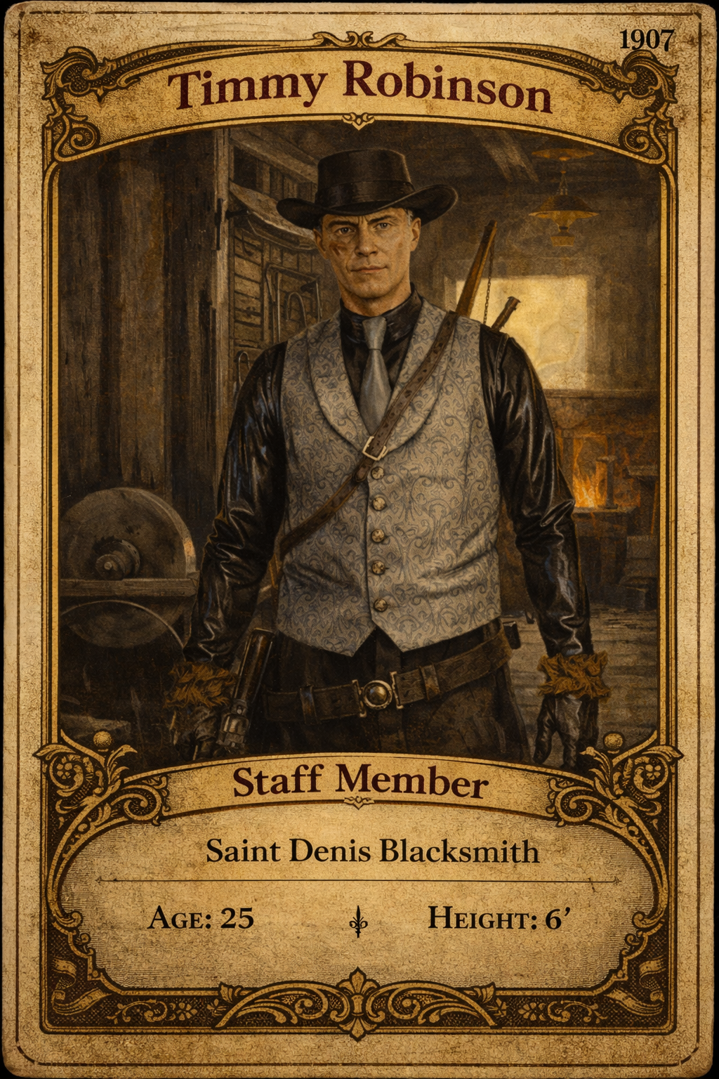 Timmy Robinson staff card